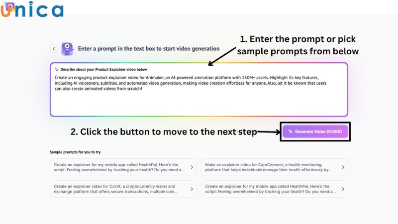 sau khi nhập xong promt