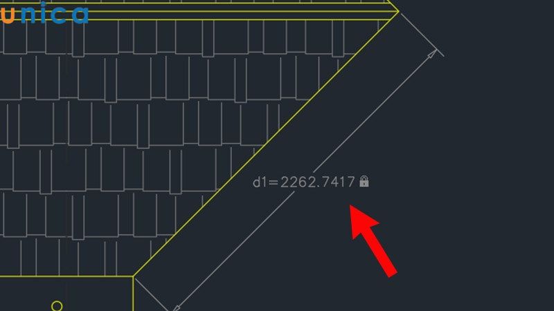 Gõ lệnh DAL để đo đường chéo