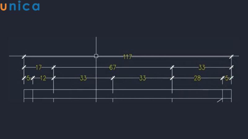 Hoàn tất thao tác đo bằng lệnh DIM trong CAD
