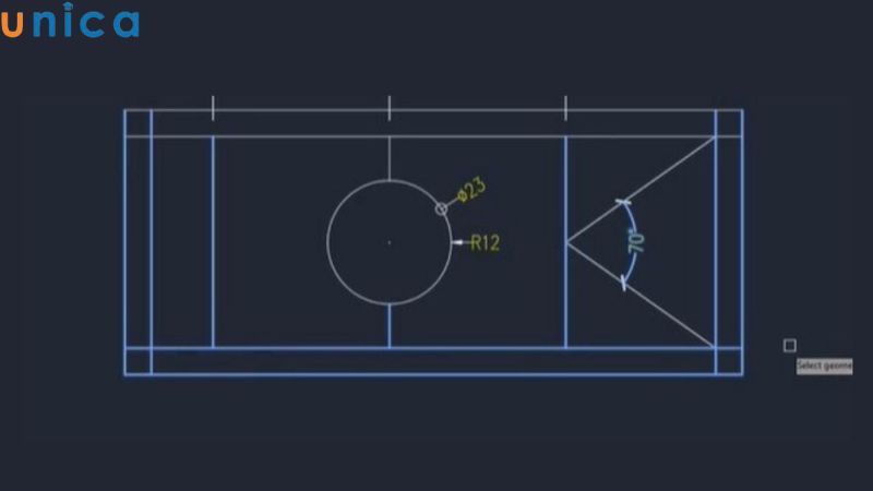 Sử dụng lệnh DIM cho các đối tượng đã chọn