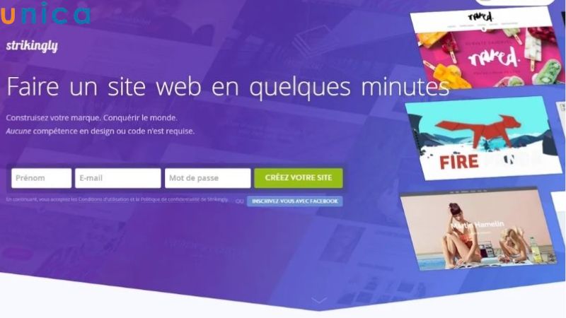 Strikingly cho phép tạo số lượng website không giới hạn