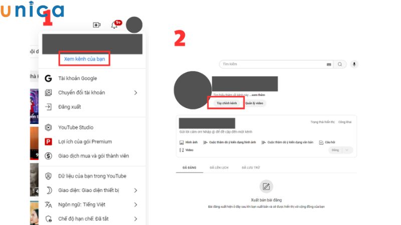 Tạo kênh Youtube và tùy chỉnh kênh cơ bản