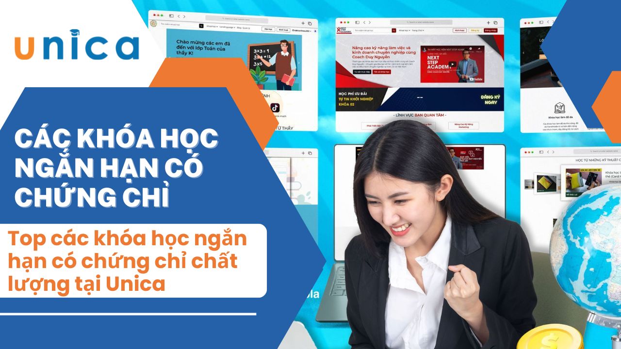 Top các khóa học ngắn hạn có chứng chỉ chất lượng tại Unica