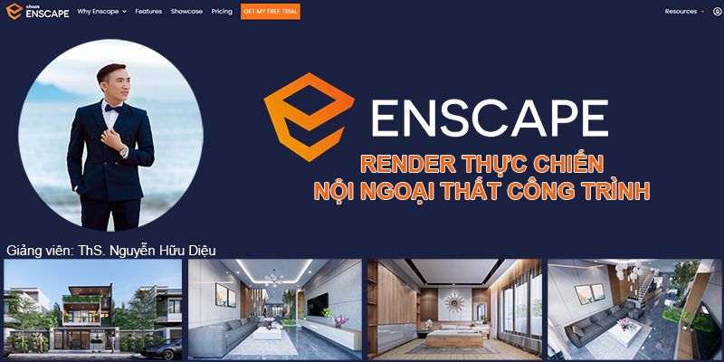 Enscape Render (Thực Chiến Cấp Tốc) Nội Ngoại Thất Công Trình