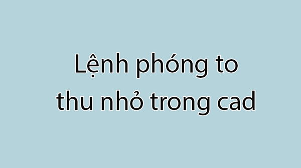 Lệnh phong để thu nhỏ trong AutoCAD 2007