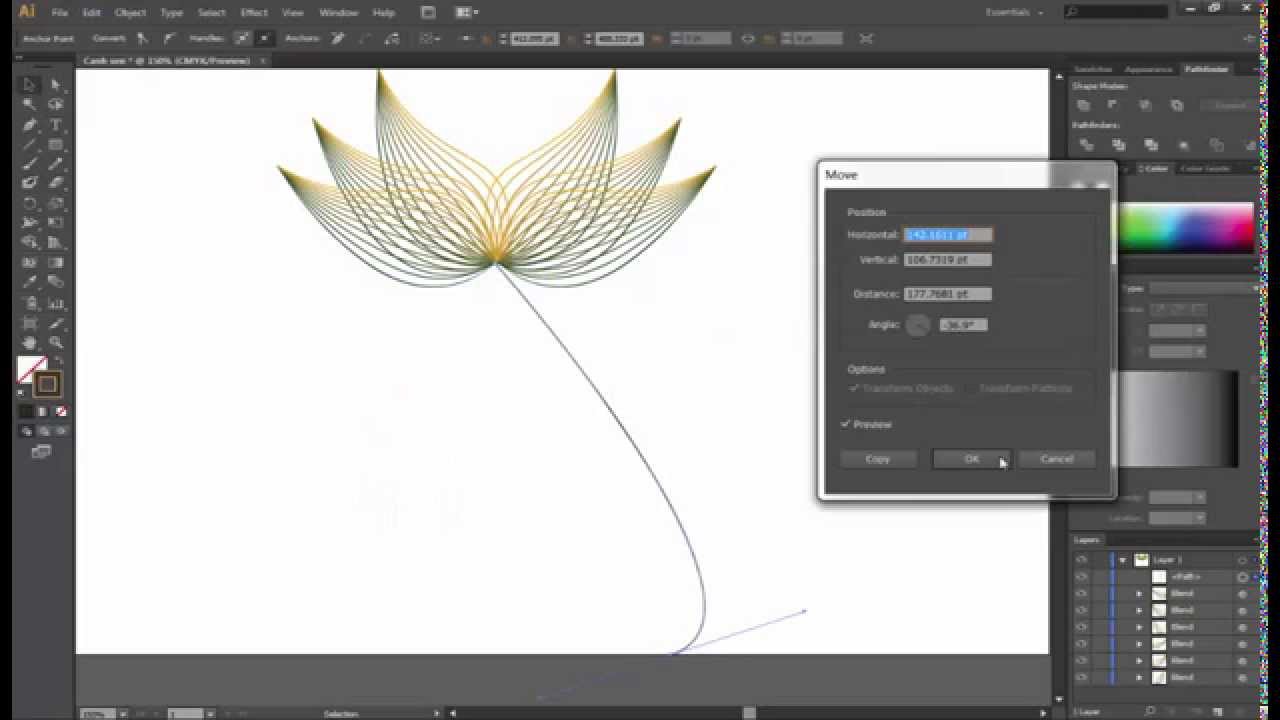 Blend trong AI là gì? Cách dùng công cụ Blend Tool đơn giản