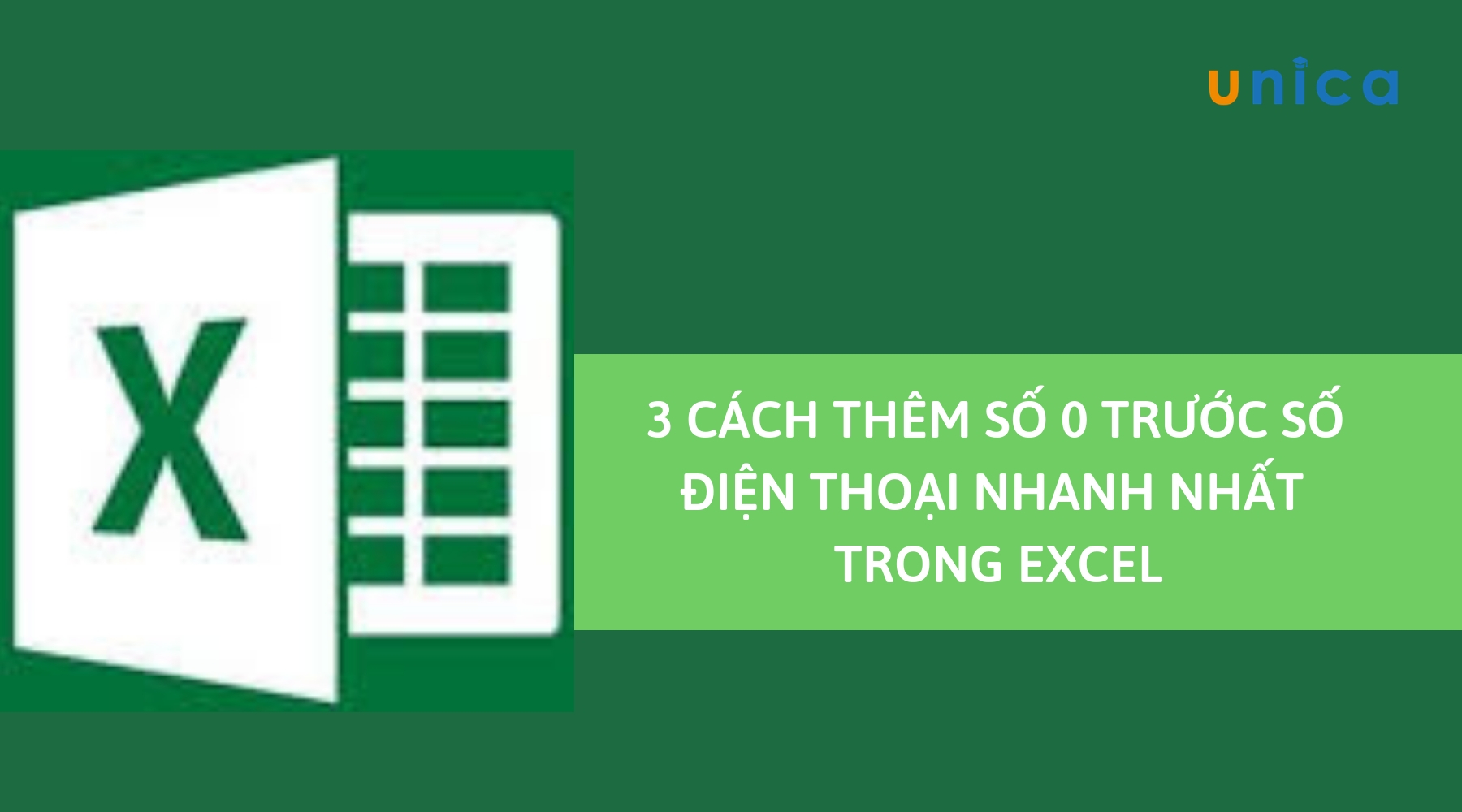 Cách thêm số 0 vào số điện thoại trong Excel như thế nào? 
