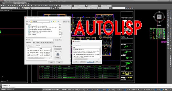 Thêm Lisp vào Cad giúp tiết kiệm thời gian thiết kế bản vẽ