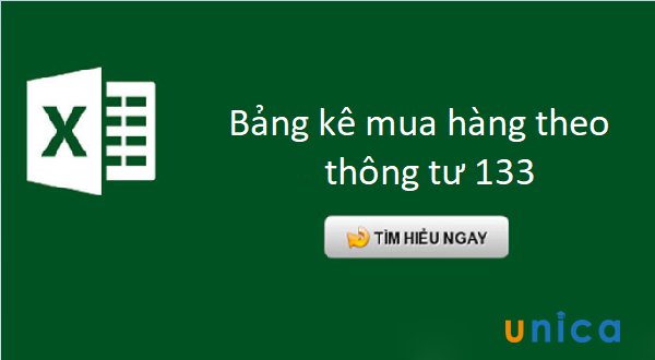 Cách tạo mẫu bảng kê mua hàng theo thông tư 133 trên excel